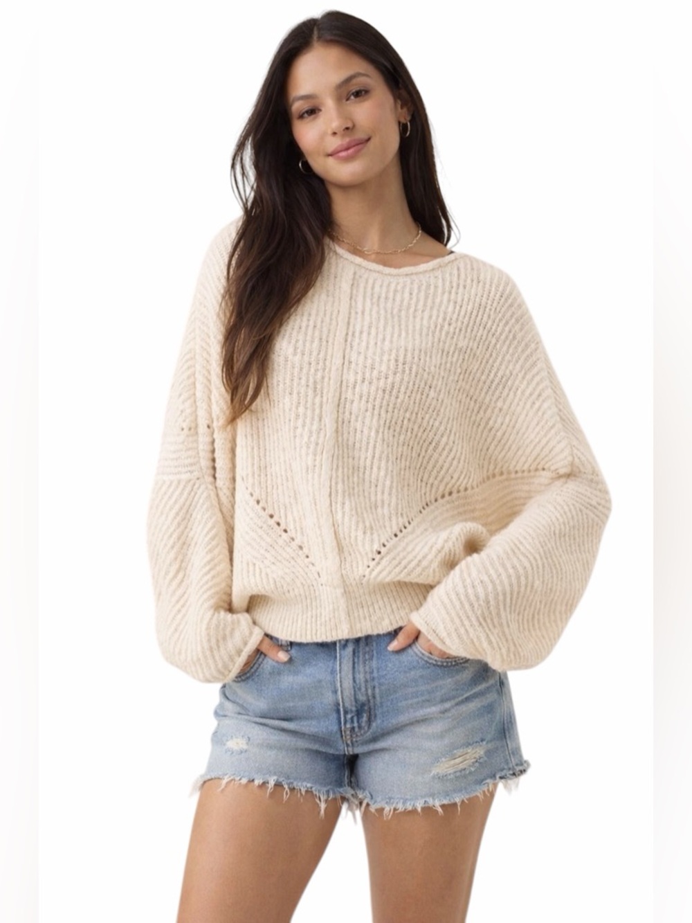 NWT Altar’d State Savannah Dolman Sweater Cream Size Small (Med also available)